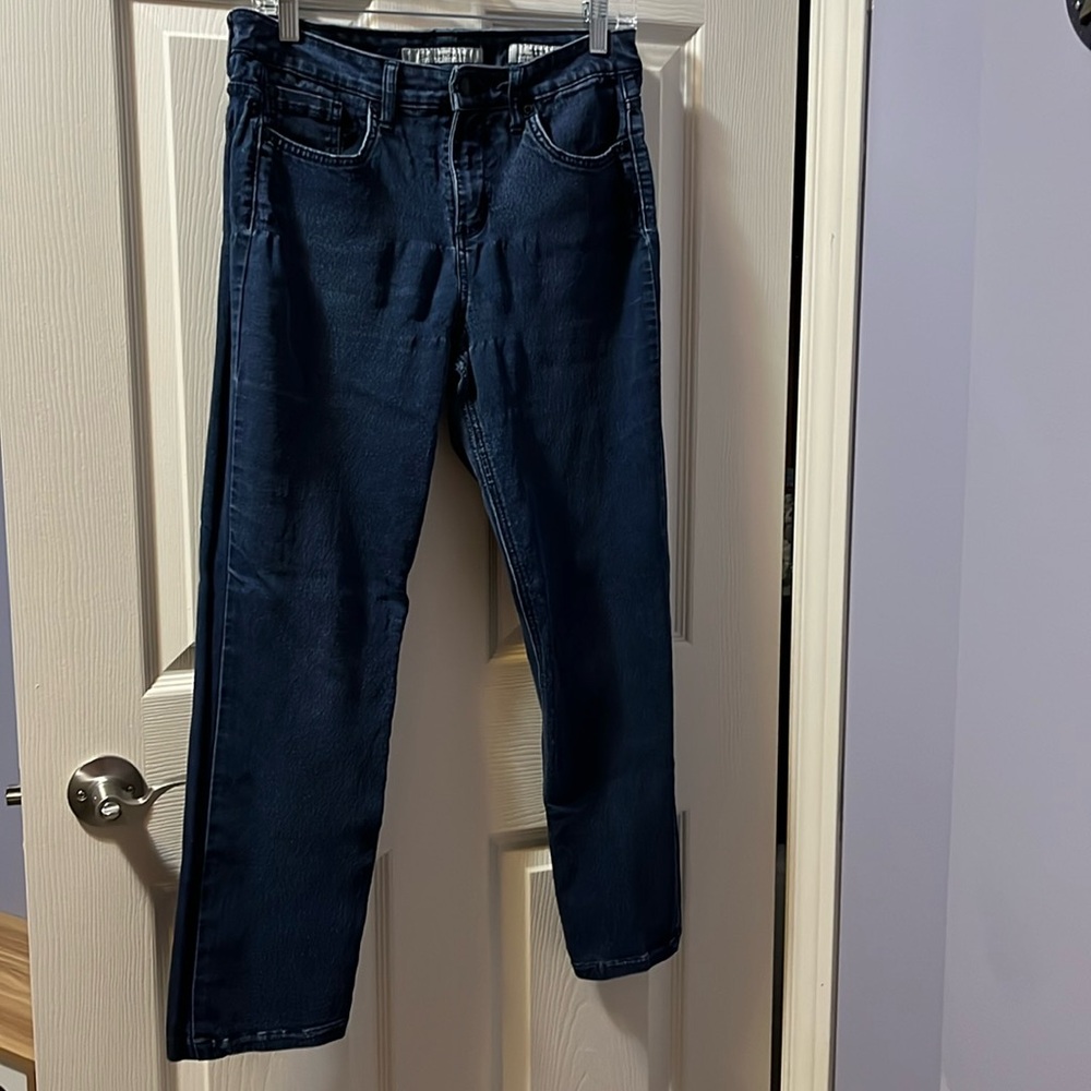 Women's Jones New York Slimming Jeans Gramercy Curvy Dark Blue Size 8